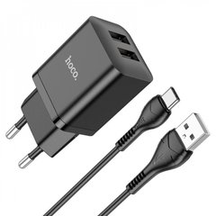 МЗП Hoco N25 Maker (2 USB) + Кабель Type-C Black