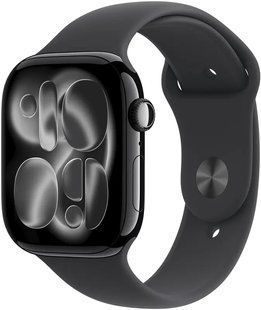 Apple Watch Series 11 42mm Jet Black Alu. Case w. Black S. Band - M/L (MEQU4)
