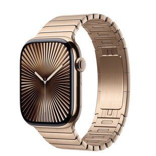 Apple Watch Series 10 Cellular 46mm Gold Titanium Case w. Gold Link Bracelet (MX183+MXMH3)