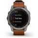 Garmin Fenix 7 Sapph Solar Titanium w/Chestnut Leather Band 010-02540-31