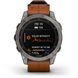 Garmin Fenix 7 Sapph Solar Titanium w/Chestnut Leather Band 010-02540-31