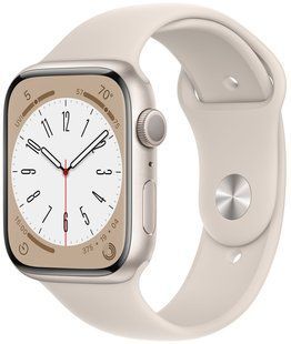 Apple Watch Series 8 41mm Starlight Aluminum Case w. Starlight S. Band M/L MNUF3