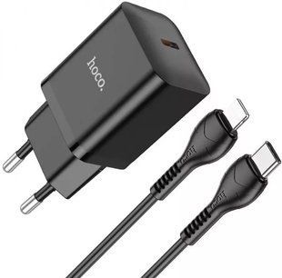 МЗП Hoco N27 Innovative 20W (1 Type-C) + Кабель Type-C to Lightning Black
