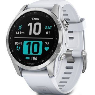Garmin Fenix 7S Silver with Whitestone Band 010-02539-02/03