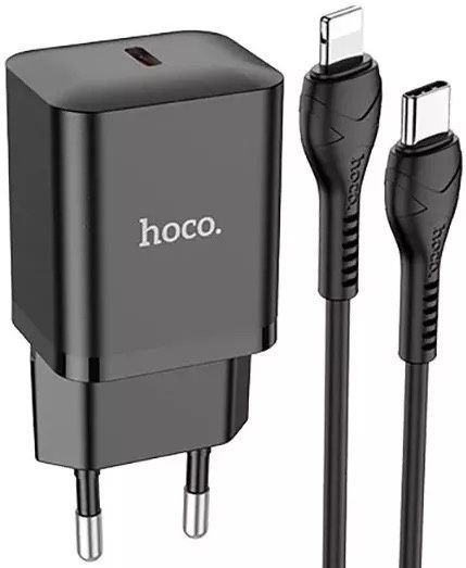 МЗП Hoco N27 Innovative 20W (1 Type-C) + Кабель Type-C to Lightning Black