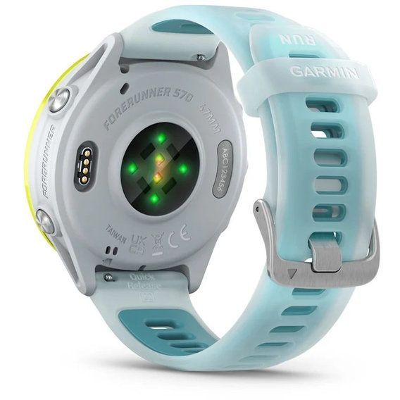 Garmin Forerunner 570 47mm Amp Yellow Aluminum Translucent Whitestone/Turquoise Band (010-02971-01)