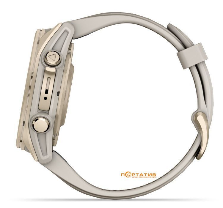 Garmin Fenix 8 43mm AMOLED Sapphire Soft Gold w. Fog Gray/Dark Sandstone S. Band (010-02903-10/11) NO BOX