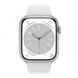 Apple Watch Series 8 45mm LTE Silver Aluminum Case with White Sport Band - M/L MP4W3