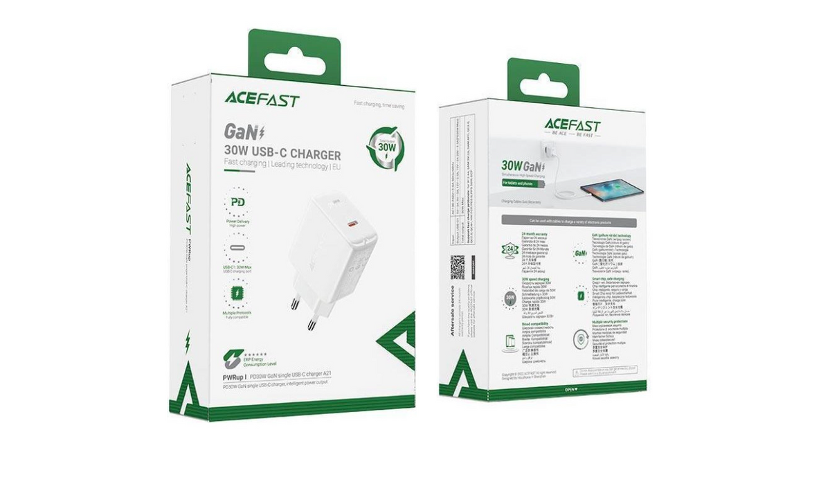 Адаптер Acefast USB-C A21 30w White