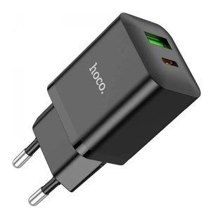 МЗП Hoco N28 Founder 20W (Type-C + USB) Black