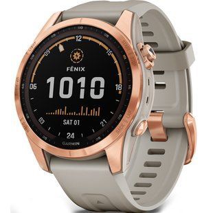 Garmin Fenix 7S Solar Rose Gold with Light Sand Band 010-02539-10/11