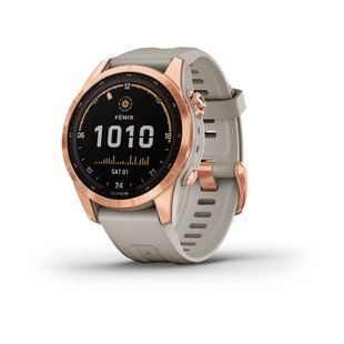 Garmin Fenix 7S Solar Rose Gold with Light Sand Band 010-02539-10/11