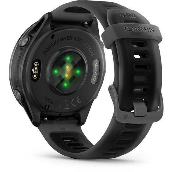 Garmin Forerunner 570 47mm Slate Gray Aluminum w. Translucent Black/Black Band (010-02971-00) NO BOX