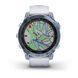Garmin Fenix 7 Sapphire Solar Mineral Blue DLC Titanium with Whitestone Band 010-02540-24/25