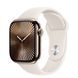 Apple Watch Series 10 Cellular 46mm Gold Titanium Case w. Starlight Sport Band - M/L (MWYY3)