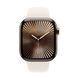 Apple Watch Series 10 Cellular 46mm Gold Titanium Case w. Starlight Sport Band - M/L (MWYY3)