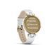 Garmin Lily Classic Watch Lightgold with White Case Italian Leather Band 010-02384-B3