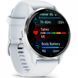 Garmin Venu 3 Silver Stainless Steel Bezel Whitestone Case Silicone Band 010-02784-00