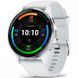 Garmin Venu 3 Silver Stainless Steel Bezel Whitestone Case Silicone Band 010-02784-00