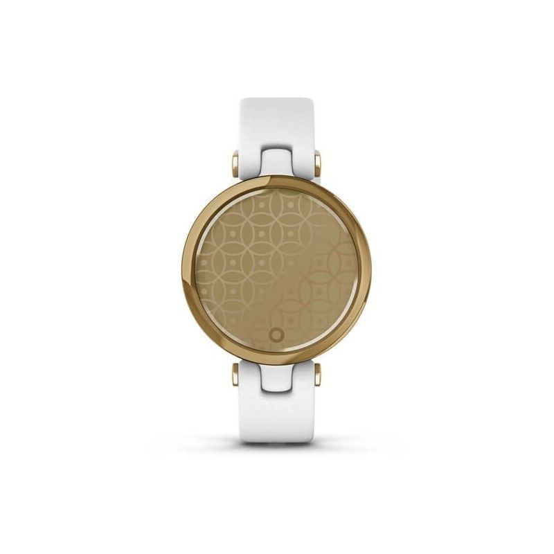Garmin Lily Classic Watch Lightgold with White Case Italian Leather Band 010-02384-B3