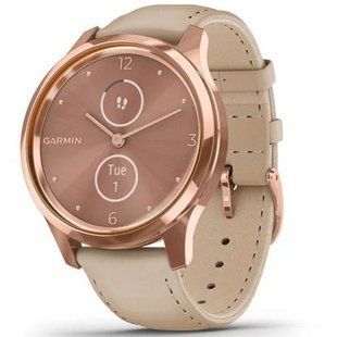 Garmin vivomove Luxe Rose Gold-Beige Leather 010-02241-21