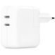 Мережевий зарядний пристрій Apple A2676 35W Dual USB-C White (MW2K3)