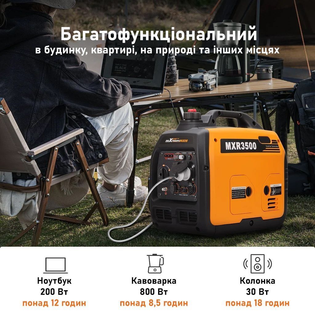 Інверторний бензиновий генератор MaXpeedingRODS MXR3500i