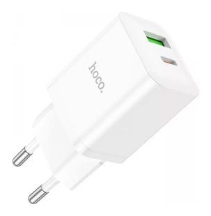 МЗП Hoco N28 Founder 20W (Type-C + USB) White