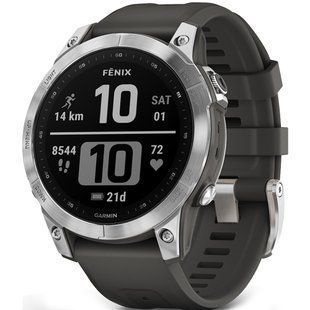 Garmin Fenix 7 Silver w/Graphite Band 010-02540-01