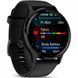 Garmin Venu 3 Slate Stainless Steel Bezel with Black Case and Silicone Band 010-02784-01
