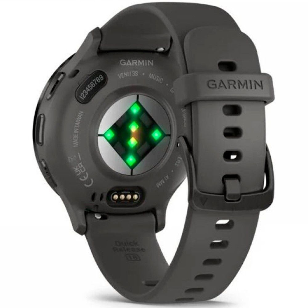 Garmin Venu 3S Slate S. Steel Bezel w. Pebble Gray Case and S. Band 010-02785-00/50