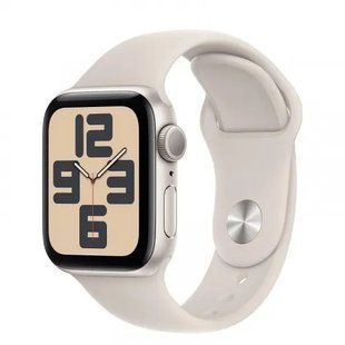 Apple Watch SE 2 40mm Starlight Aluminium Case with Starlight Sport Band S/M MR9U3