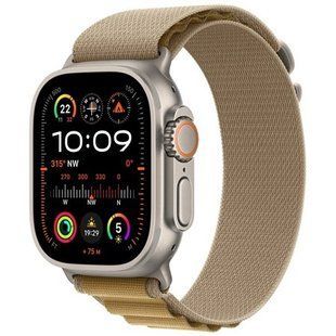 Apple Watch Ultra 2 Cellular 49mm Natural Titan. Case w. Tan Alpine Loop - Large (MX4H3)