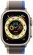 Apple Watch Ultra GPS + Cellular 49mm Titanium Case with Blue/Gray Trail Loop - S/M MNHT3