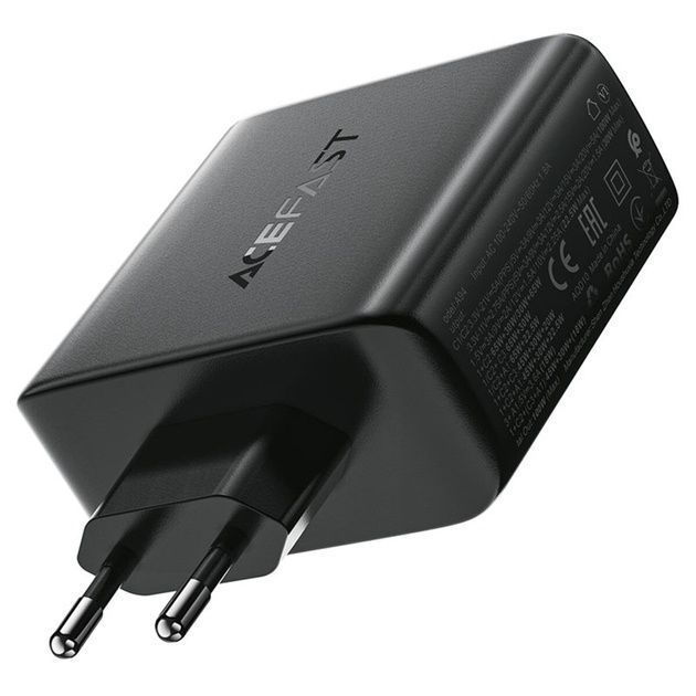 Мережевий зарядний пристрій Acefast A94 PD100W GaN 3xUSB-C+USB-A Black