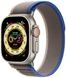 Apple Watch Ultra GPS + Cellular 49mm Titanium Case with Blue/Gray Trail Loop - S/M MNHT3