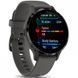 Garmin Venu 3S Slate S. Steel Bezel w. Pebble Gray Case and S. Band 010-02785-00/50