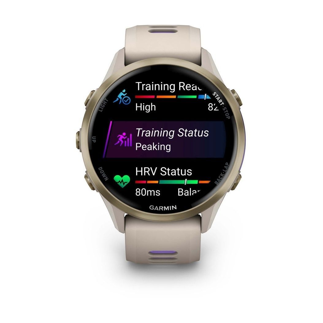 Garmin Forerunner 970 Soft Gold w. French Gray C. and Gray/T. Indigo Band (010-02969-02/12)