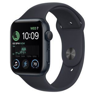 Apple Watch SE 2 44mm Midnight Aluminium Case with Midnight Sport Band M/L MRE93