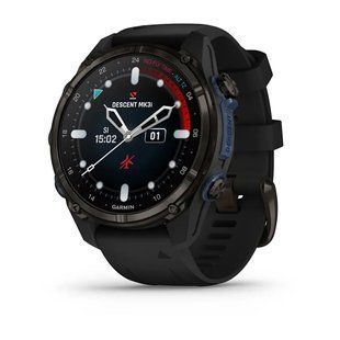 Смарт-годинник Garmin Descent Mk3i 43mm Carbon Gray DLC Titanium Black Silicone Band 010-02753-10/11