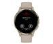 Garmin Venu 3S Soft Gold Stainless Steel Bezel French Gray Case and Leather Band 010-02785-55