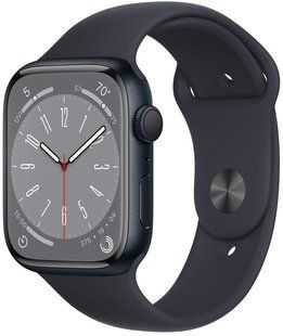 Apple Watch 8 45mm Midnight Aluminium with Midnight Sport Band M/L MNP83