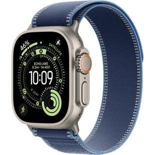 Apple Watch Ultra 3 GPS + Cellular 49mm Natural Tit. Case w. Blue/Bright Trail Loop - S/M (MEWR4)