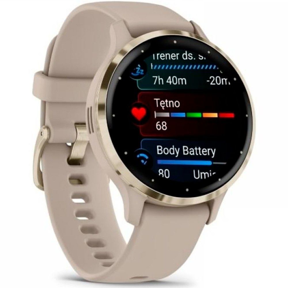 Garmin Venu 3S, French Gray + Soft Gold, GPS смарт-годинник 010-02785-02/52