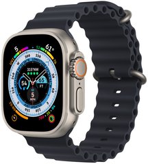Apple Watch Ultra GPS + Cellular 49mm Titanium Case with Midnight Ocean Band MQF63