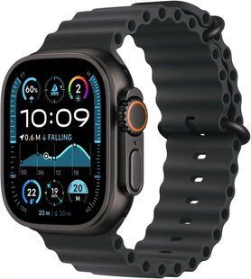 Apple Watch Ultra 2 Cellular 49mm Black Titanium Case w. Black Ocean Band (MX4P3)