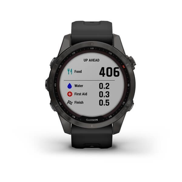 Garmin Fenix 7S Sapphire Solar Carbon Grey DLC Titanium Black Band 010-02539-24/25