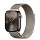Apple Watch Series 10 Cellular 46mm Natural Titanium Case w. Natural Milanese Loop - M/L (MWYC3)