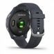 Garmin Venu Silver Stainless Steel Bezel w. Granite Blue and Silicone B. (010-02173-01/03) 010-02173
