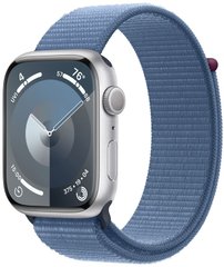 Apple Watch Series 9 41mm Silver Aluminum Case with Winter Blue Sport Loop MR923